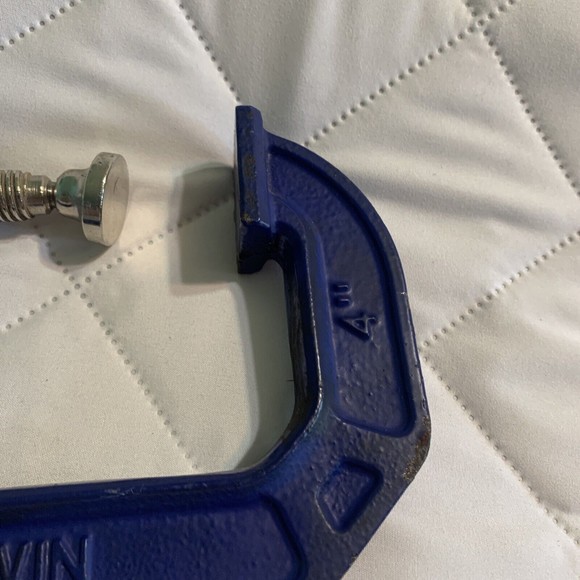 IRWIN 225104 QUICK-GRIP C Clamp, 4-Inch Jaw (Dimensions: 9.2 x 4.8 x 1.2 inch) - Picture 2 of 12